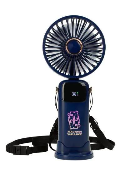 Handheld Fan Rechargeable 6-Speed LED Display - 8 in