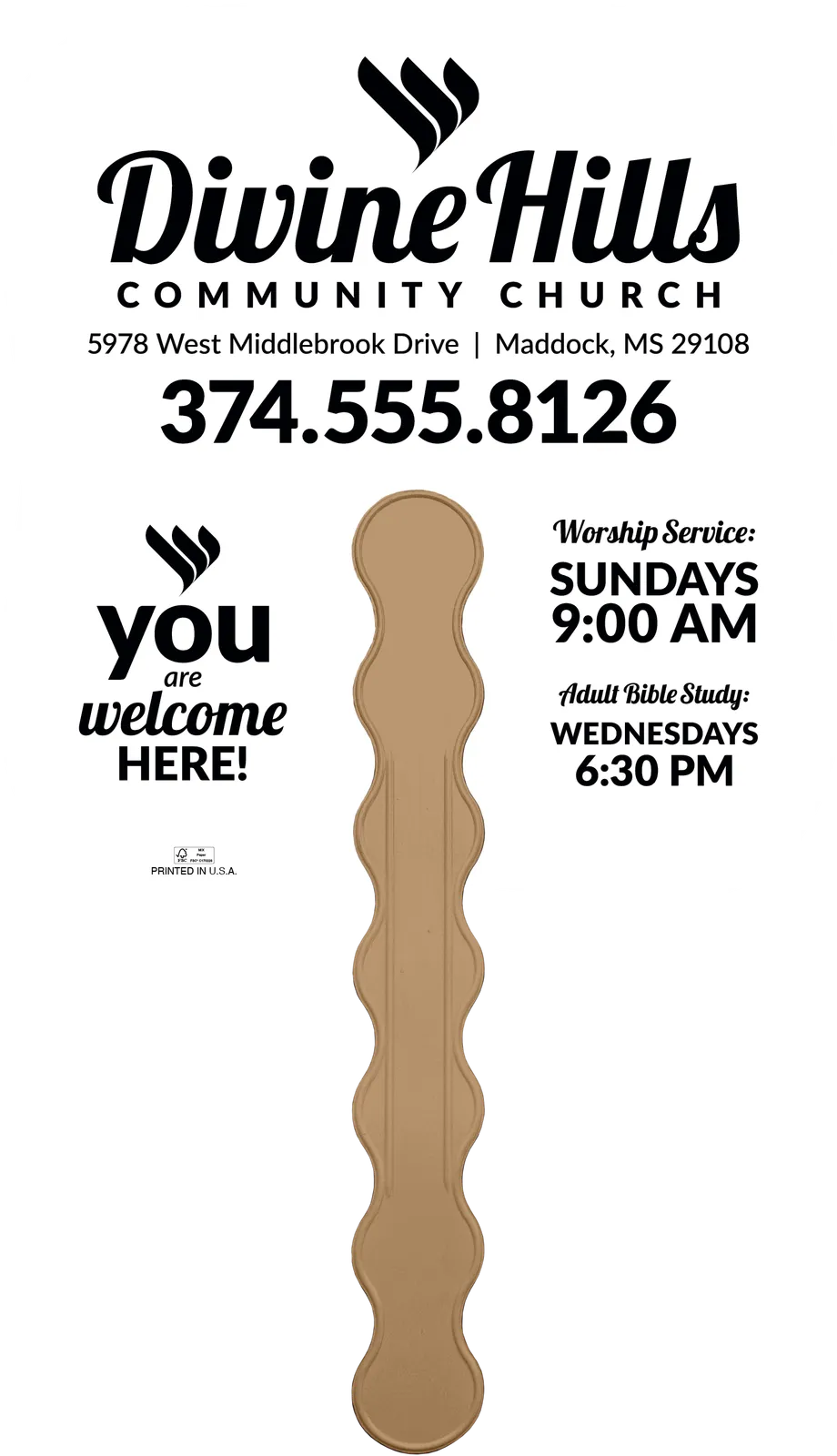 Spiritual Guidance Hand Fan Paper Custom - 7.75 x 7.5 in - product view 2