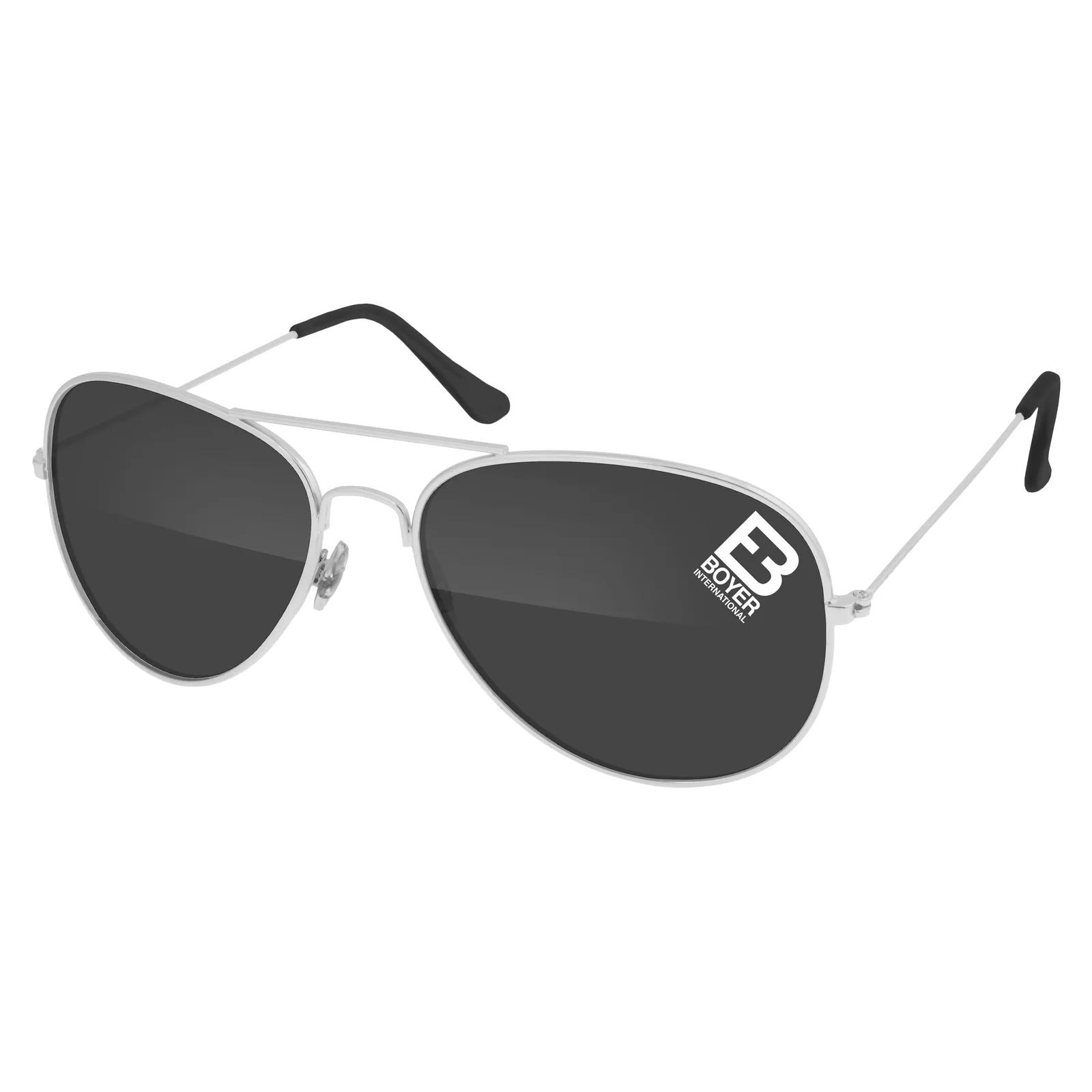 Metal Aviator Sunglasses UV400 Protection - 5.5 x 5.25 in - product view 3