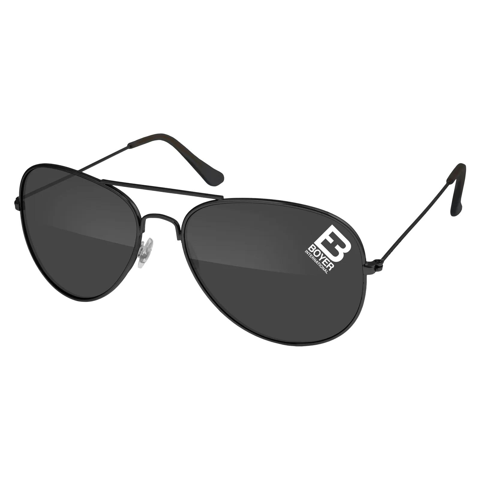 Metal Aviator Sunglasses UV400 Protection - 5.5 x 5.25 in