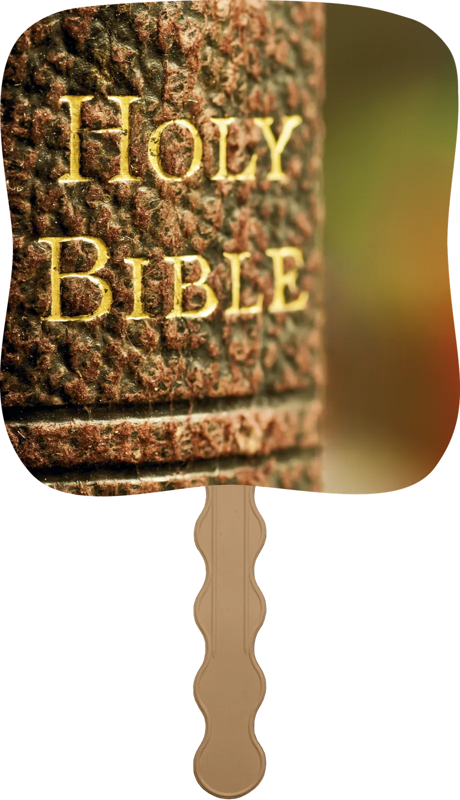 Holy Bible Hand Fan Paper Custom Imprint - 7.75 x 7.5 in - product view 4