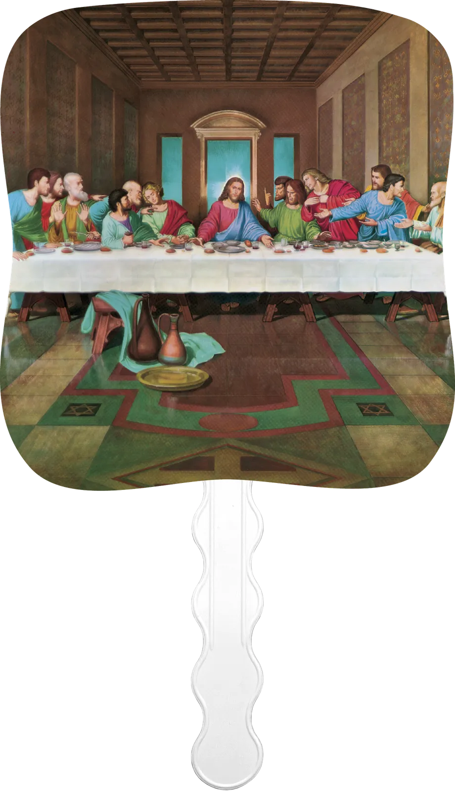 Last Supper Hand Fan Paper Custom Imprint - 7.75 x 7.5 in - product view 4