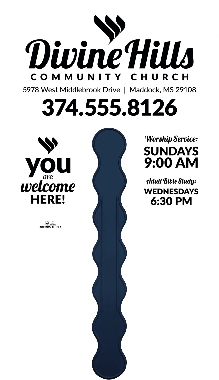 Good Shepherd Hand Fan Paper Custom Imprint - 7.75 x 7.5 in - product view 2