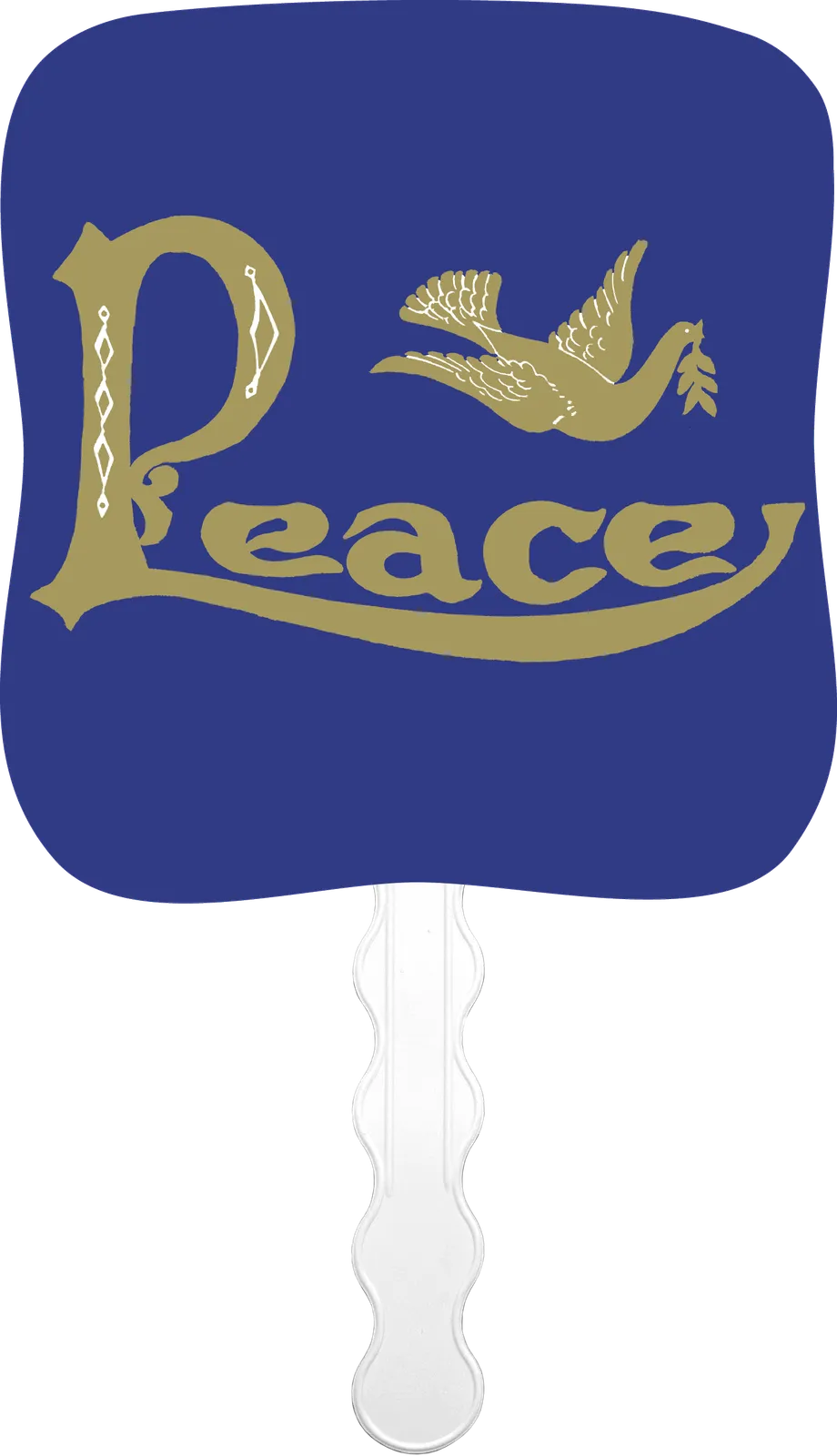 Peace Hand Fan Paper Inspirational Custom - 7.75 x 7.5 in - product view 4