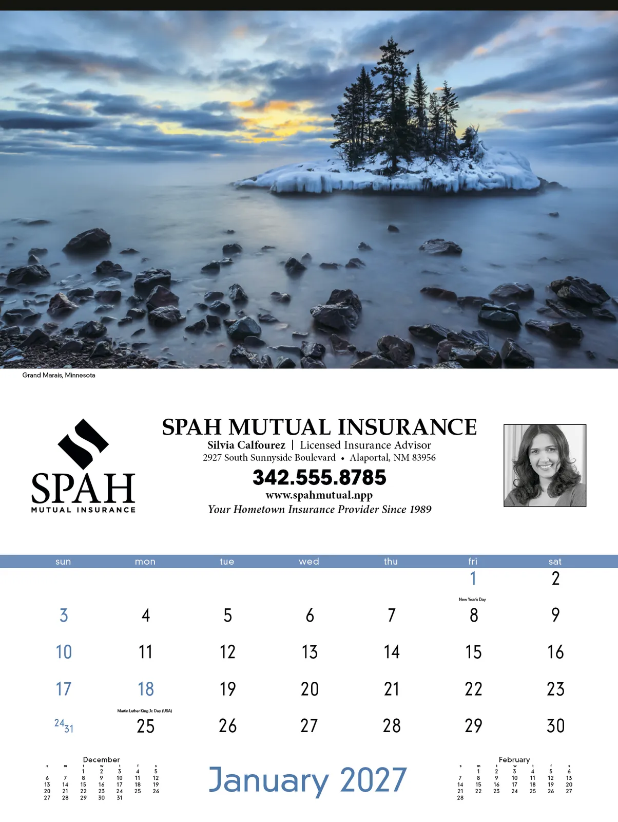 Americas Charm Wall Calendar Photography FSC - 23 x 17 in - product view 2