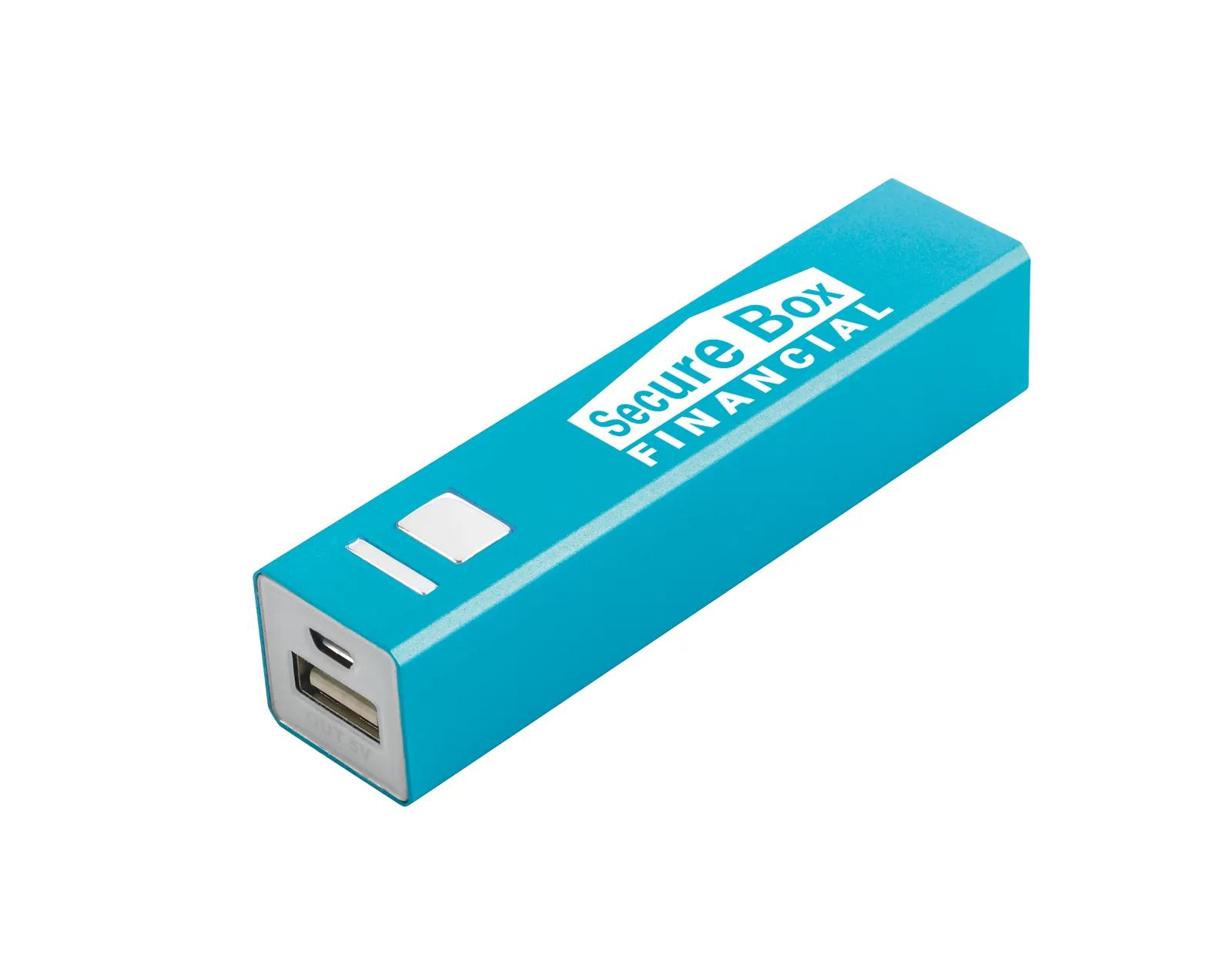 Metal Power Bank 2600mAh Aluminum Rechargeable - 3.75 x 0.88 in - product view 4