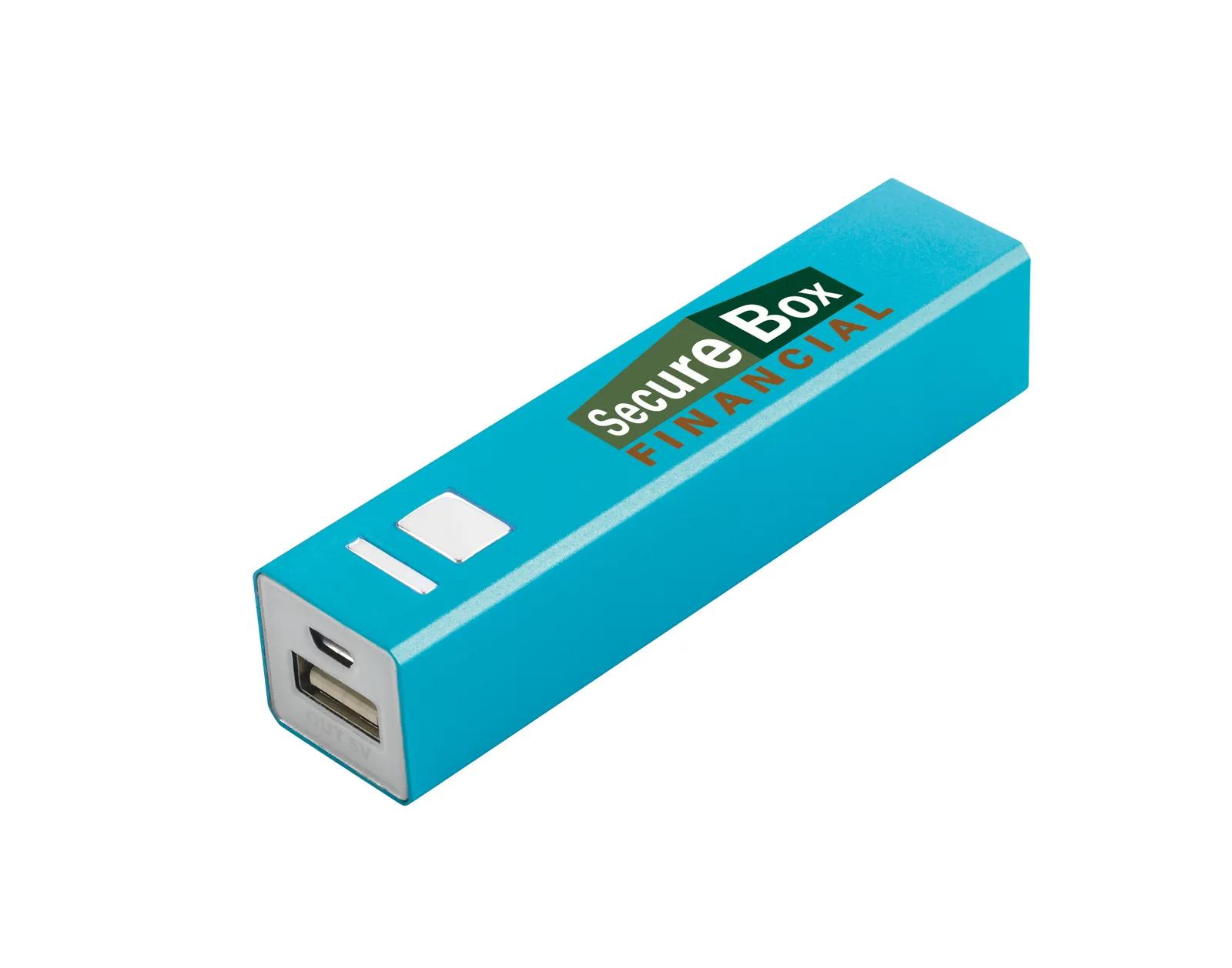 Metal Power Bank 2600mAh Aluminum Rechargeable - 3.75 x 0.88 in - product view 5