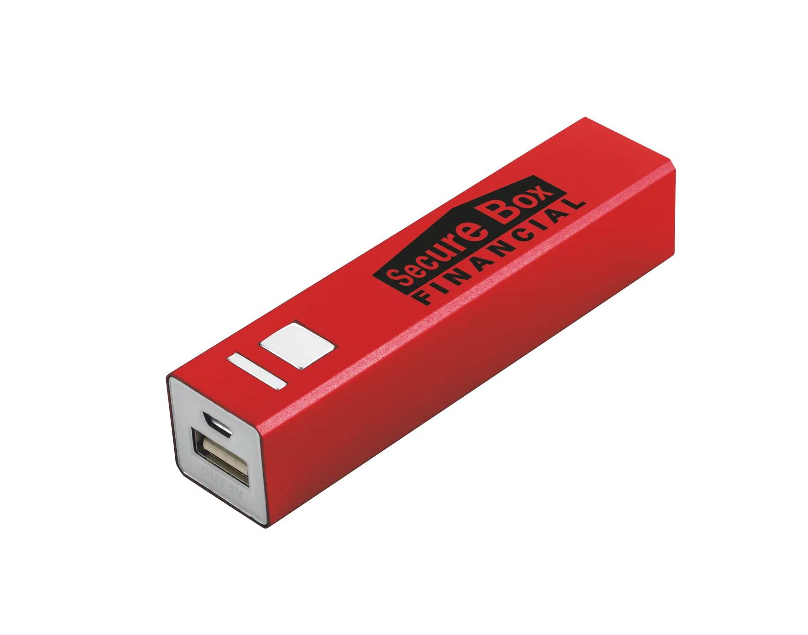 Metal Power Bank 2600mAh Aluminum Rechargeable - 3.75 x 0.88 in - product view 6