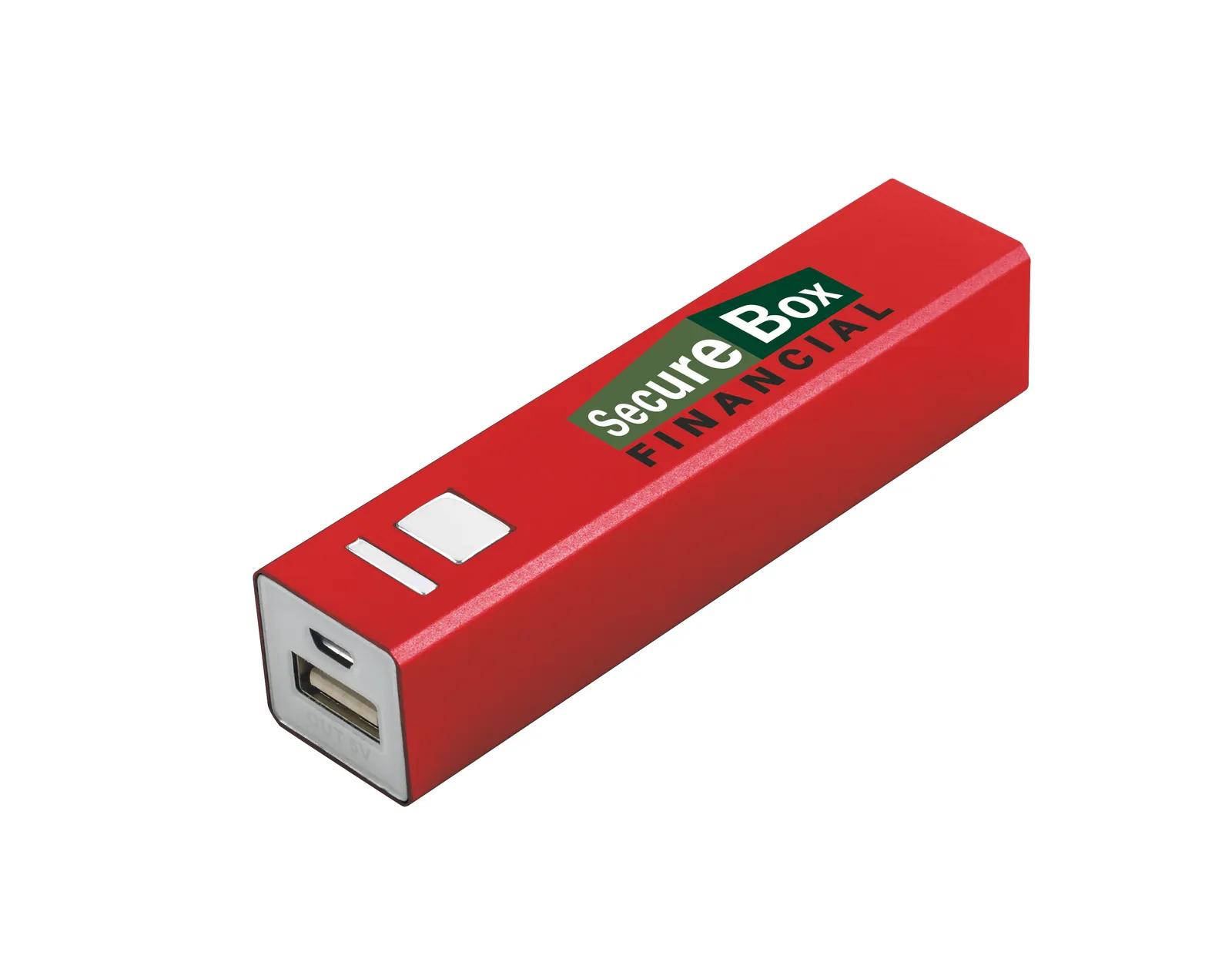 Metal Power Bank 2600mAh Aluminum Rechargeable - 3.75 x 0.88 in - product view 7