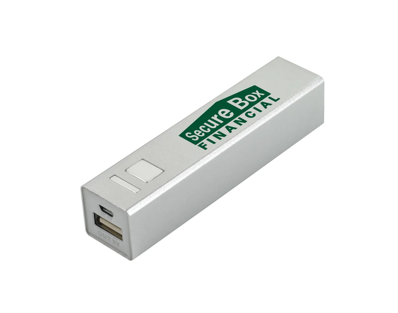 Metal Power Bank 2600mAh Aluminum Rechargeable - 3.75 x 0.88 in - product view 8