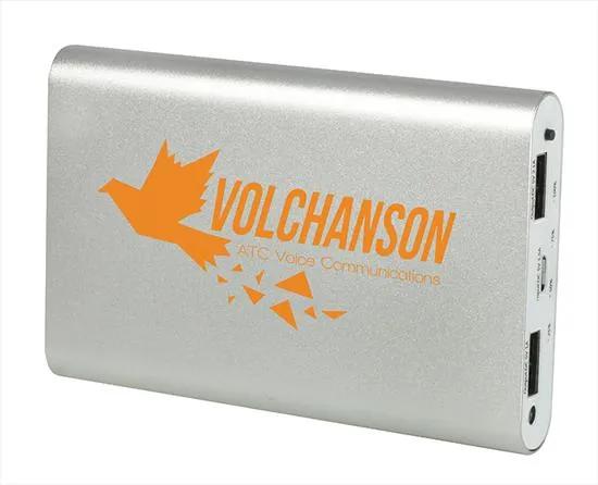 Arnold Aluminum Power Bank 8000mAh Dual USB - 4.5 x 2.88 in