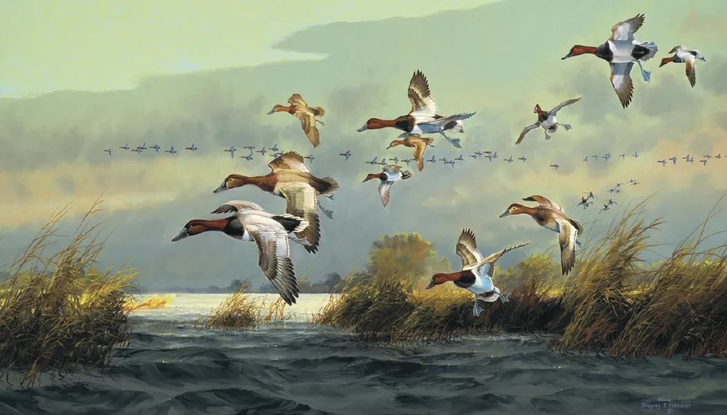 North American Waterfowl Wall Calendar FSC Paper - 23 x 17 in - product view 3