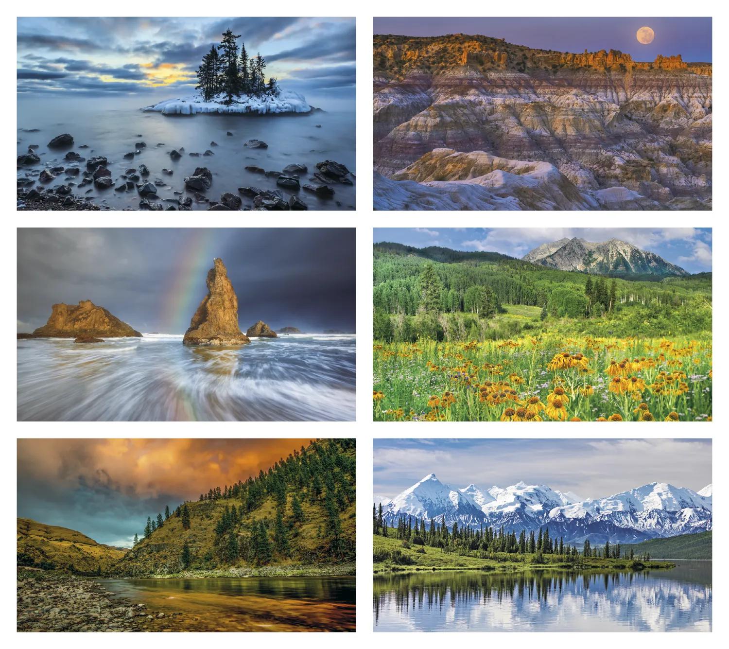 Scenes of America Wall Calendar Patriotic FSC Paper - 23 x 17 in - product view 10