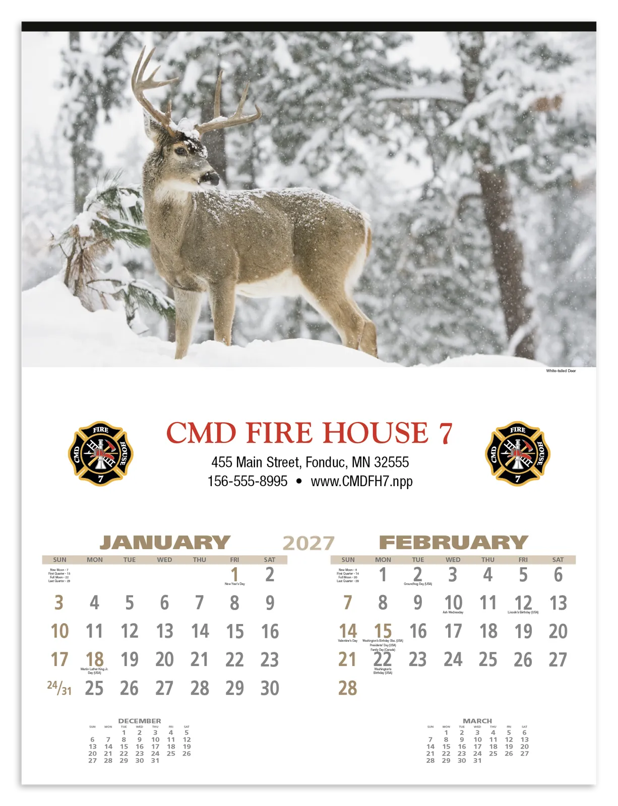 Wildlife Photography Wall Calendar Nature FSC Paper - 23 in - product view 10