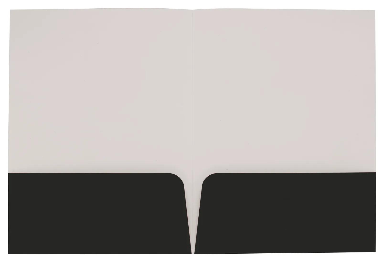 Gloss Paper Folder Business Card Slot - 12 x 9 in - product view 4