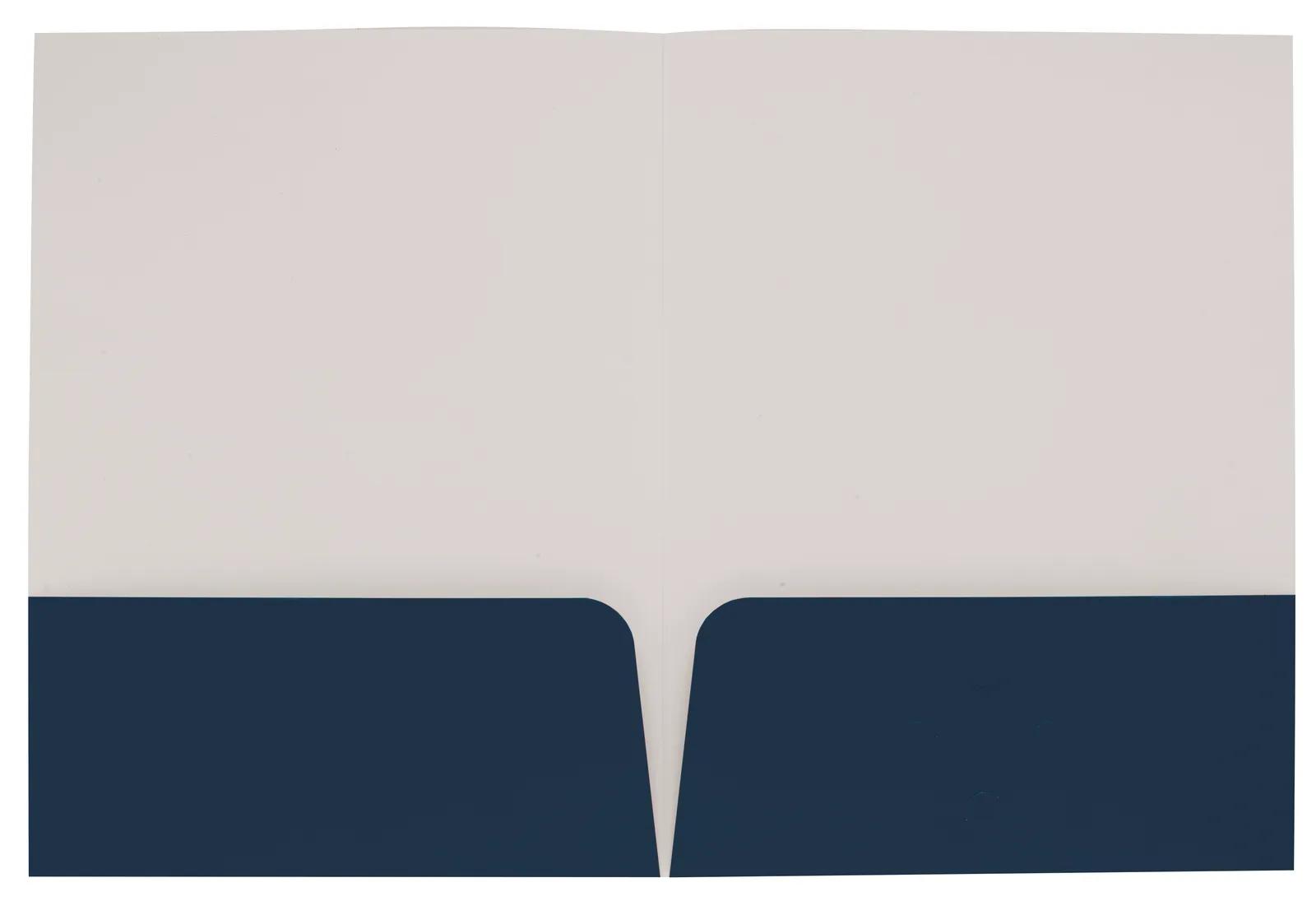 Gloss Paper Folder Business Card Slot - 12 x 9 in - product view 10