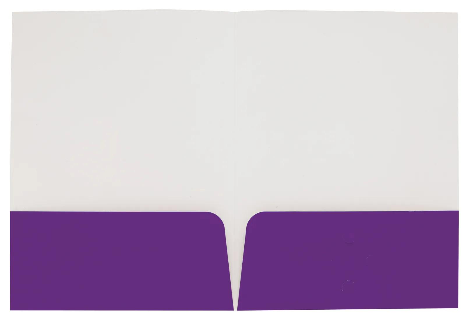 Gloss Paper Folder Business Card Slot - 12 x 9 in - product view 19