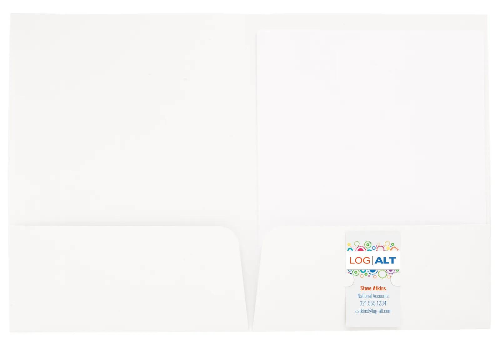 Gloss Paper Folder Business Card Slot - 12 x 9 in - product view 29