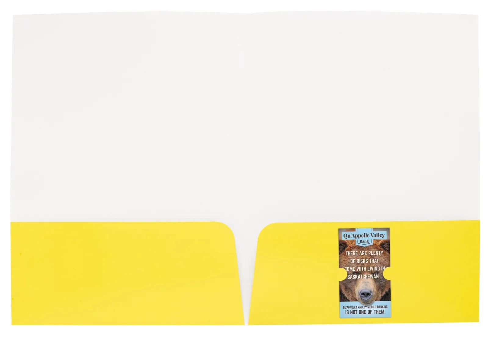 Gloss Paper Folder Business Card Slot - 12 x 9 in - product view 33