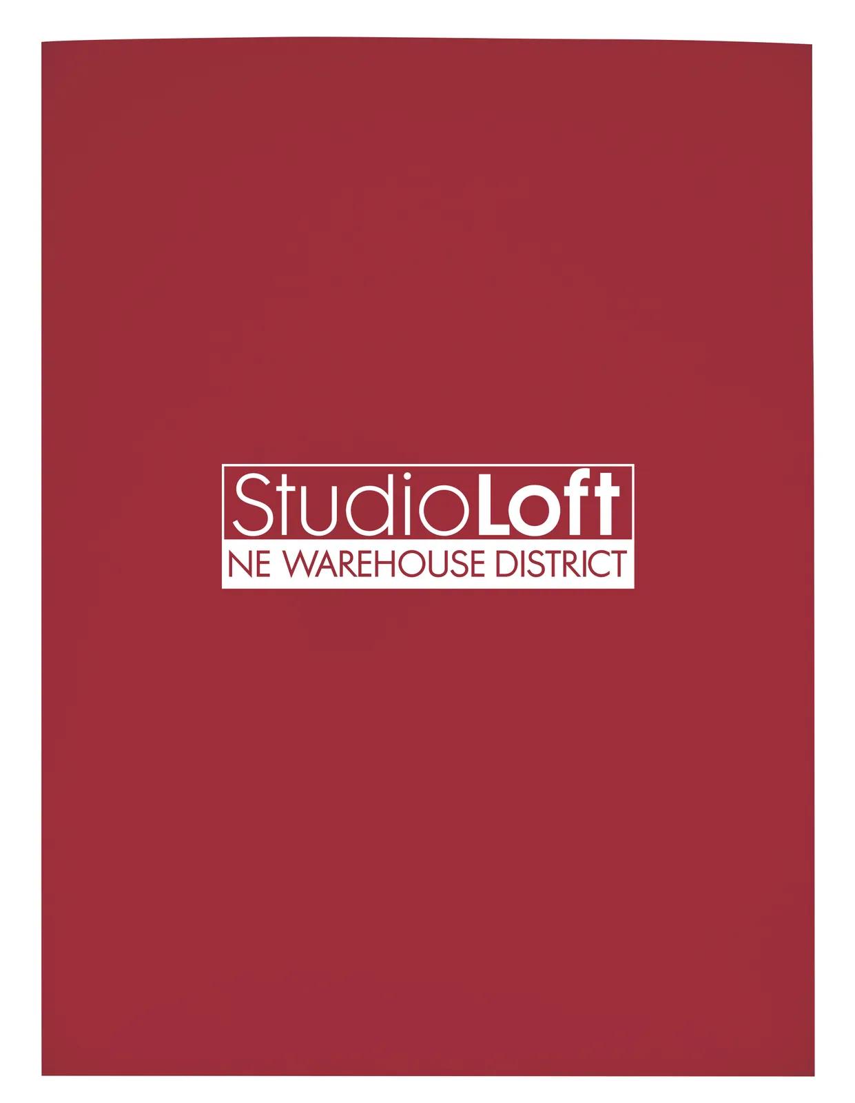 Gloss Paper Folder Business Card Slot - 12 x 9 in - product view 35