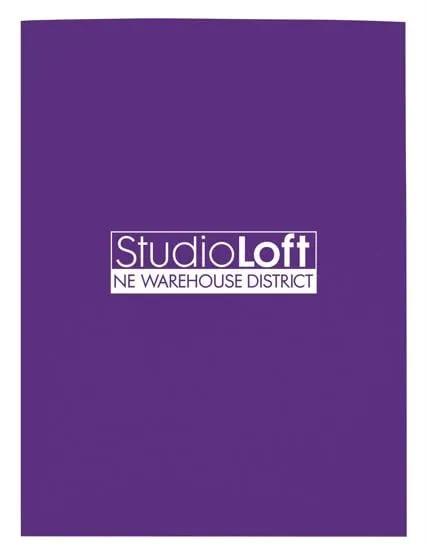 Gloss Paper Folder Business Card Slot - 12 x 9 in