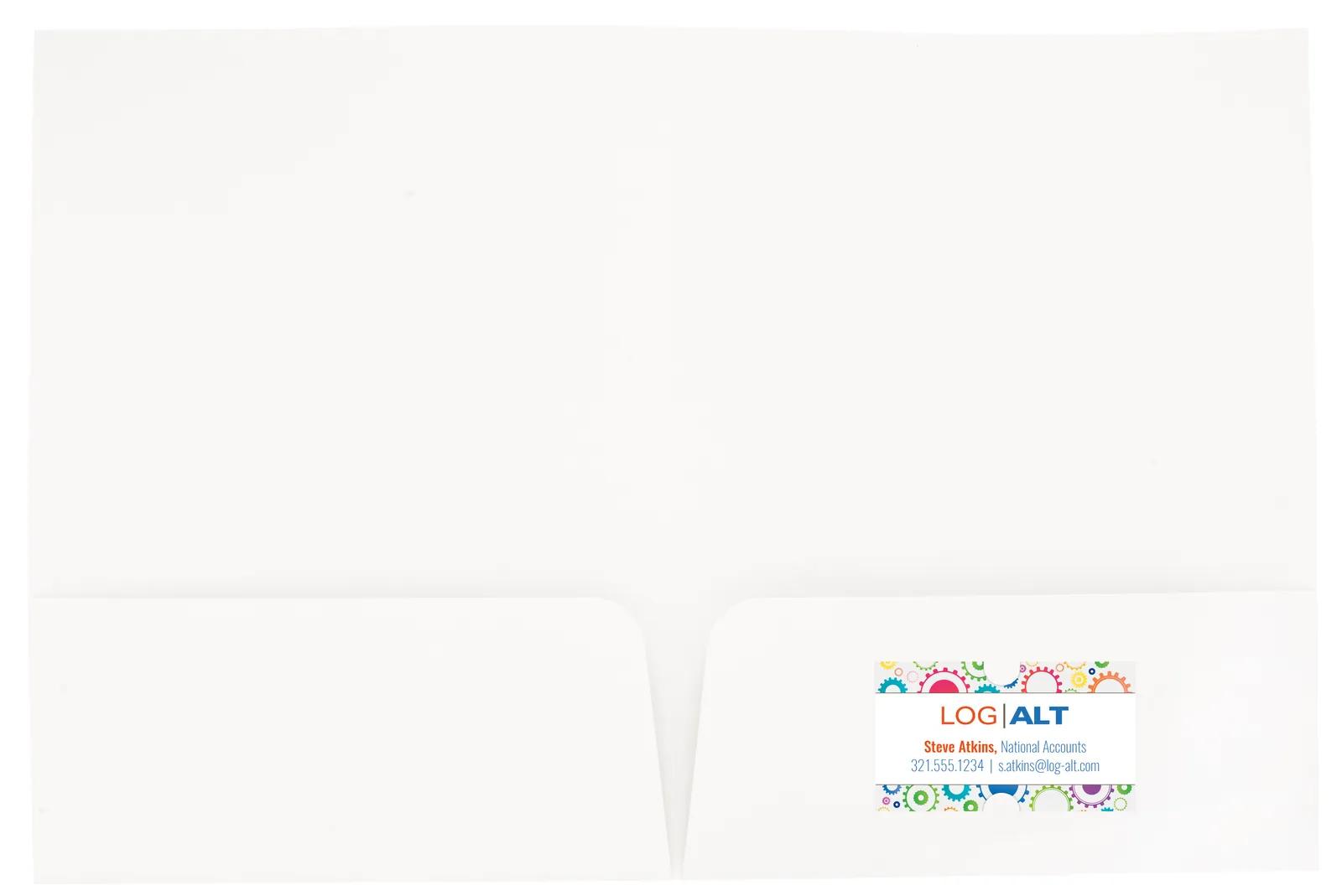 Full-Color Paper Folder Glossy Finish - 12 x 9 in - product view 4