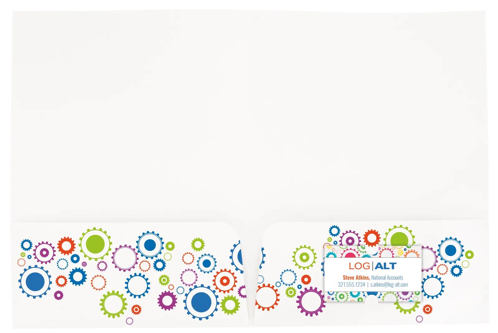 Full-Color Paper Folder Glossy Finish - 12 x 9 in - product view 8