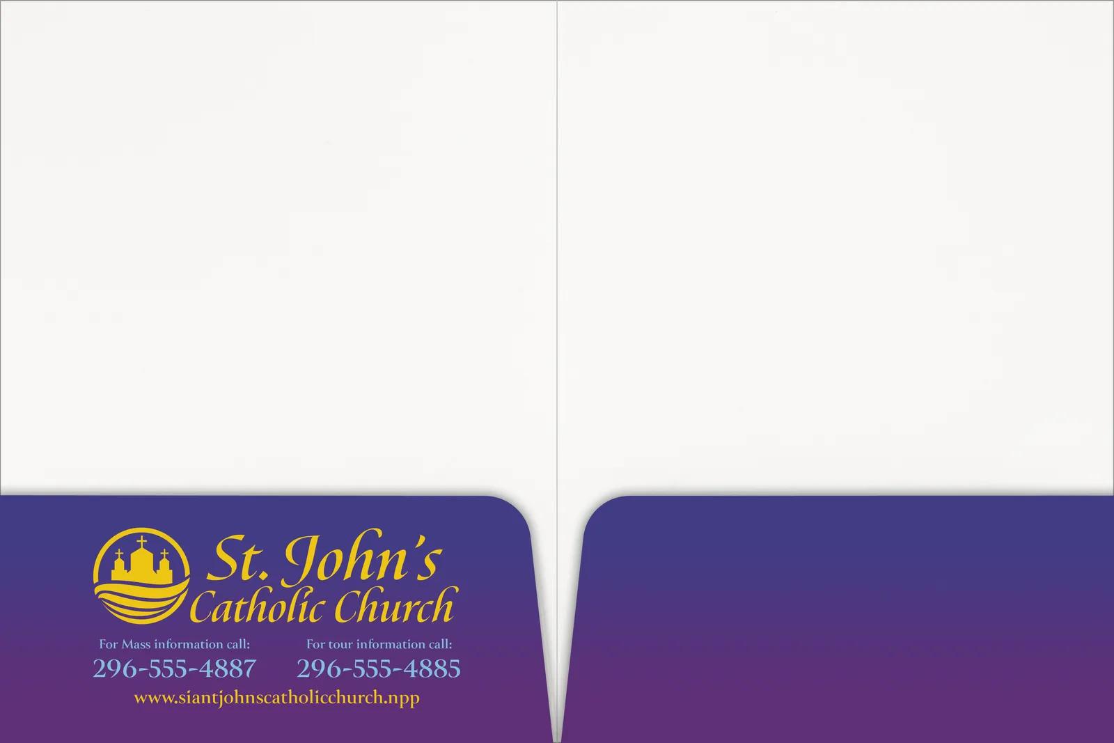 Full-Color Paper Folder Glossy Finish - 12 x 9 in - product view 14