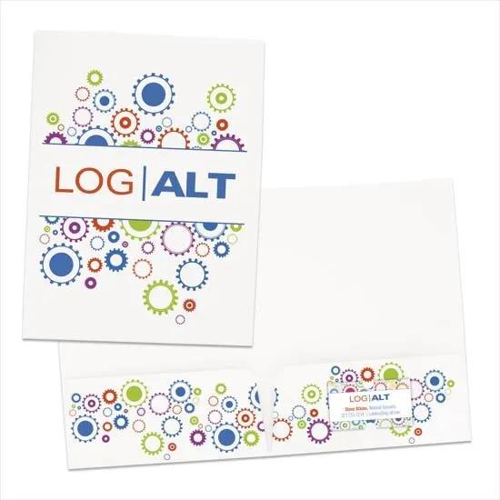 Full-Color Paper Folder Glossy Finish - 12 x 9 in