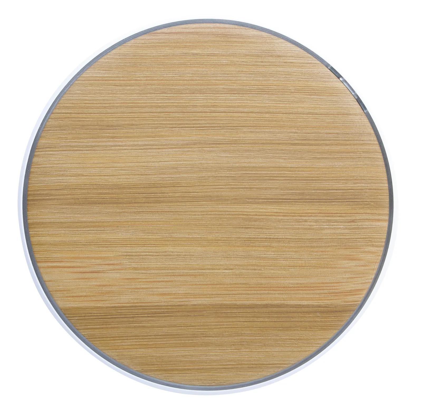 Wireless Charging Pad Bamboo Finish - 3.875 x 3.875 in - product view 3