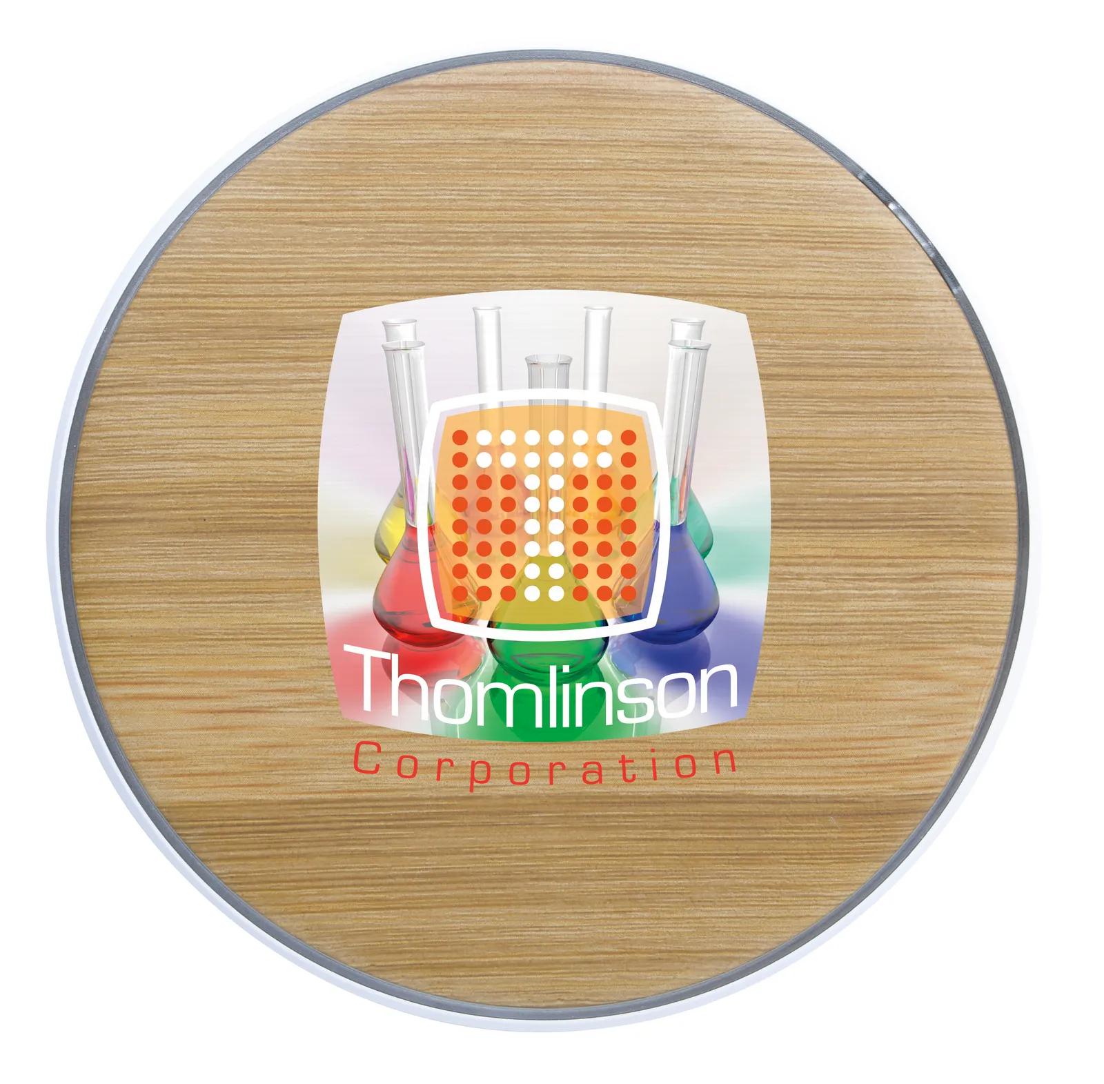 Wireless Charging Pad Bamboo Finish - 3.875 x 3.875 in - product view 4