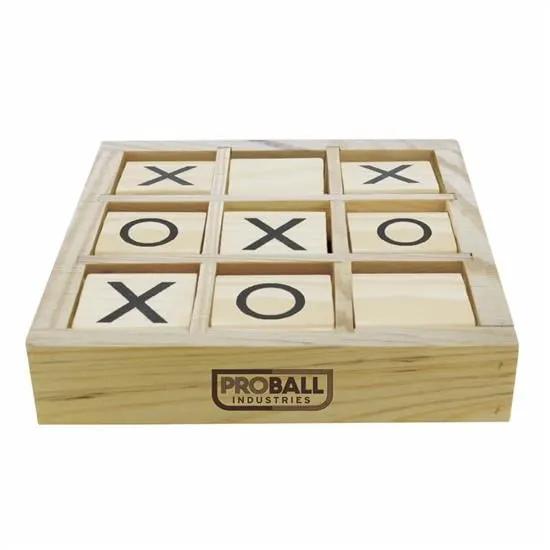 Wooden Tic-Tac-Toe Desktop Game Rotating Blocks - 5.375 x 5.375 in