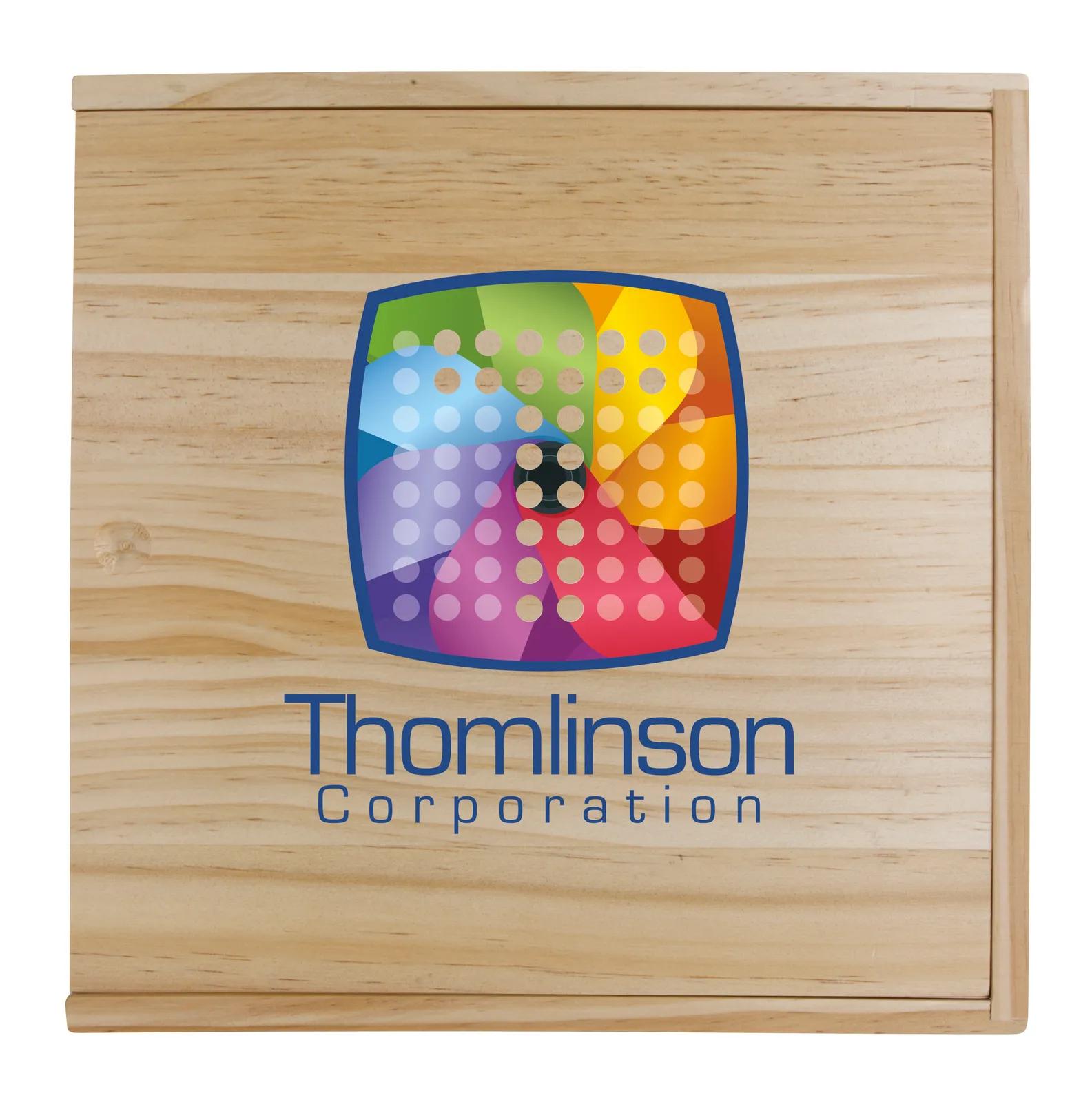 Pine Wood Game Set 6-in-1 Chess Checkers - 10.375 x 10.375 in - product view 2