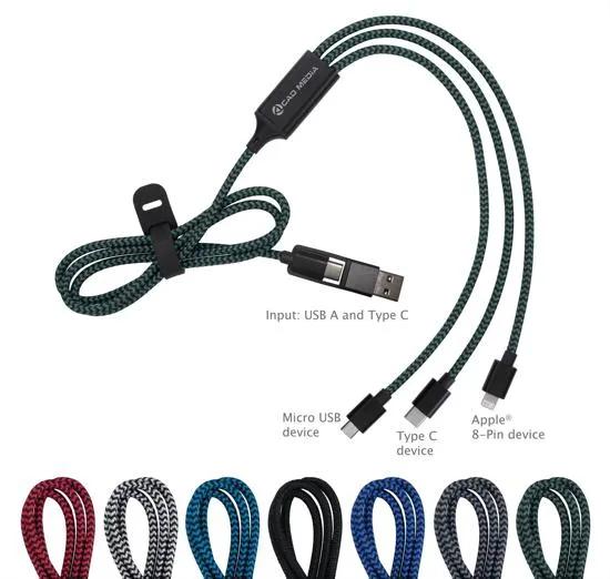 Multi-Device Charging Cable 3-in-1 Aluminum - 3 ft
