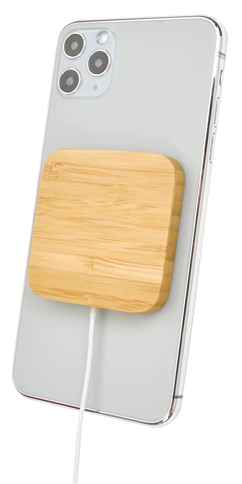 Bamboo Wireless Charger Magnetic Hold 15W - 2.4 x 2.4 in - product view 4