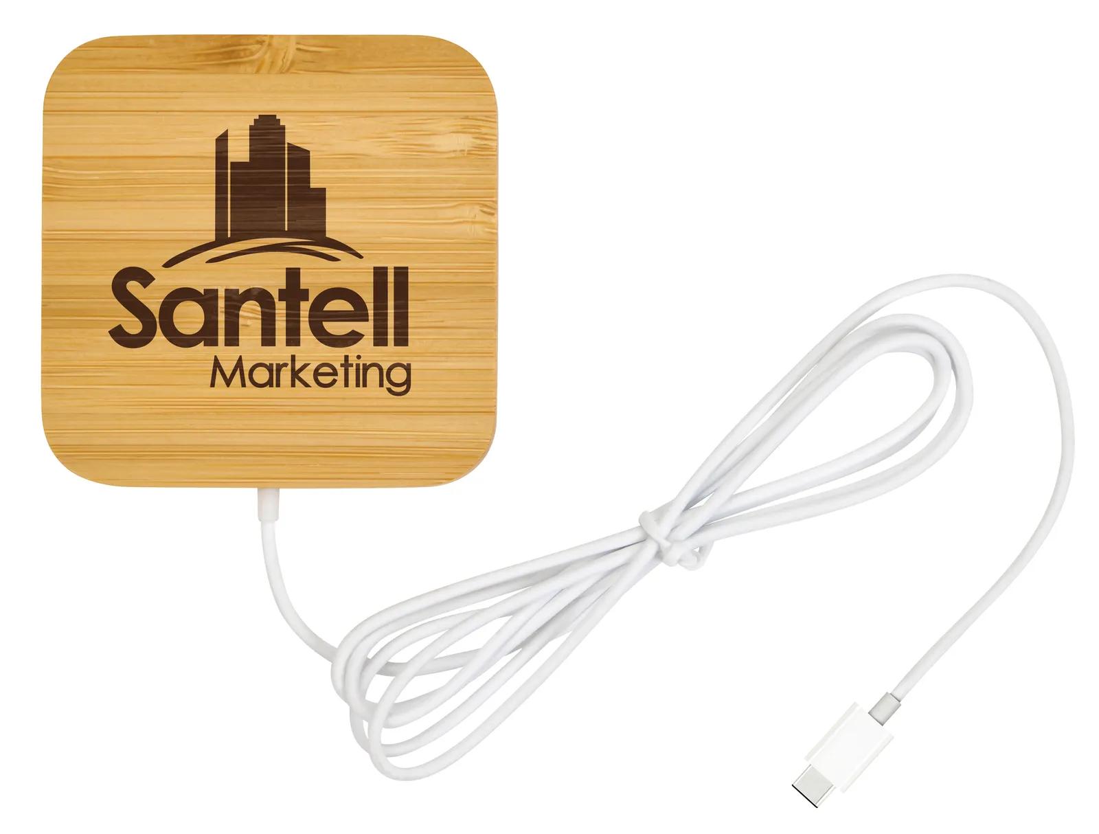 Bamboo Wireless Charger Magnetic Hold 15W - 2.4 x 2.4 in - product view 10