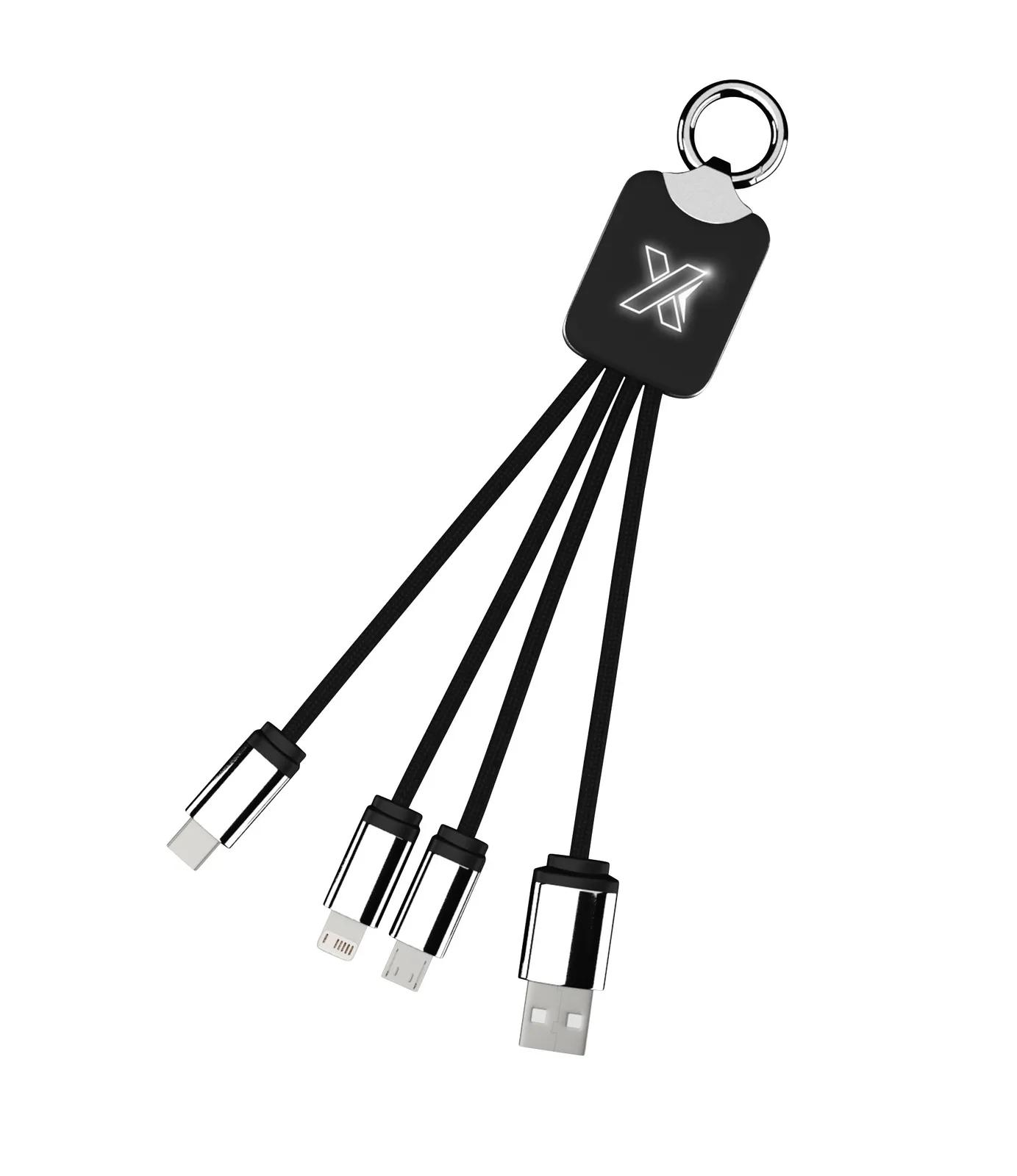 Recycled Charging Cable LED Light 3-Device - 5.5 x 1 in - product view 3