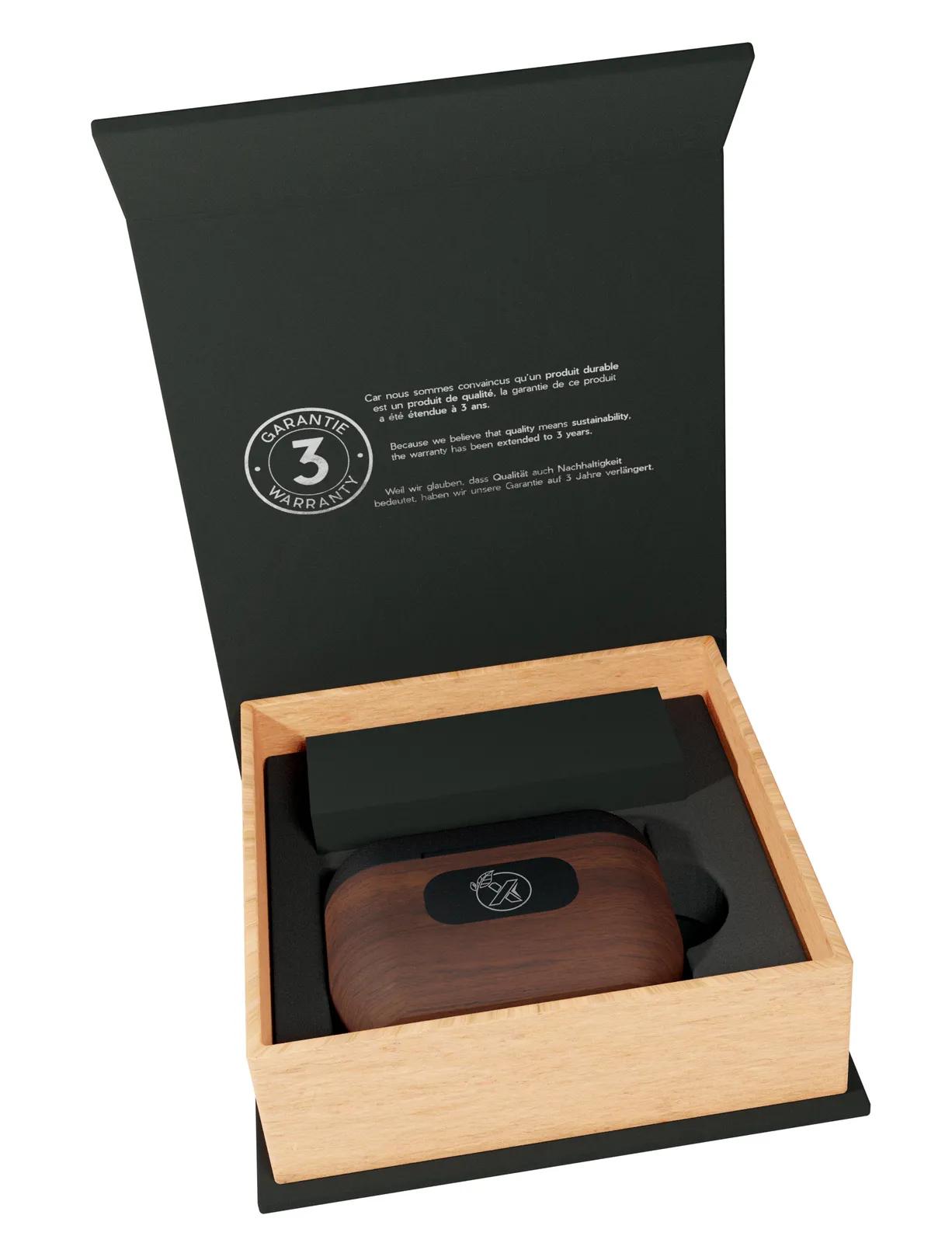 Walnut Wood Wireless Earbuds IPX5 Waterproof Case - product view 4