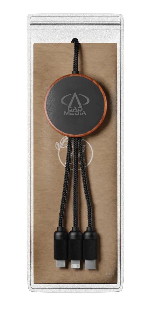 Bamboo Wireless Charging Cable 5-in-1 RPET 5W - 39 in - product view 8