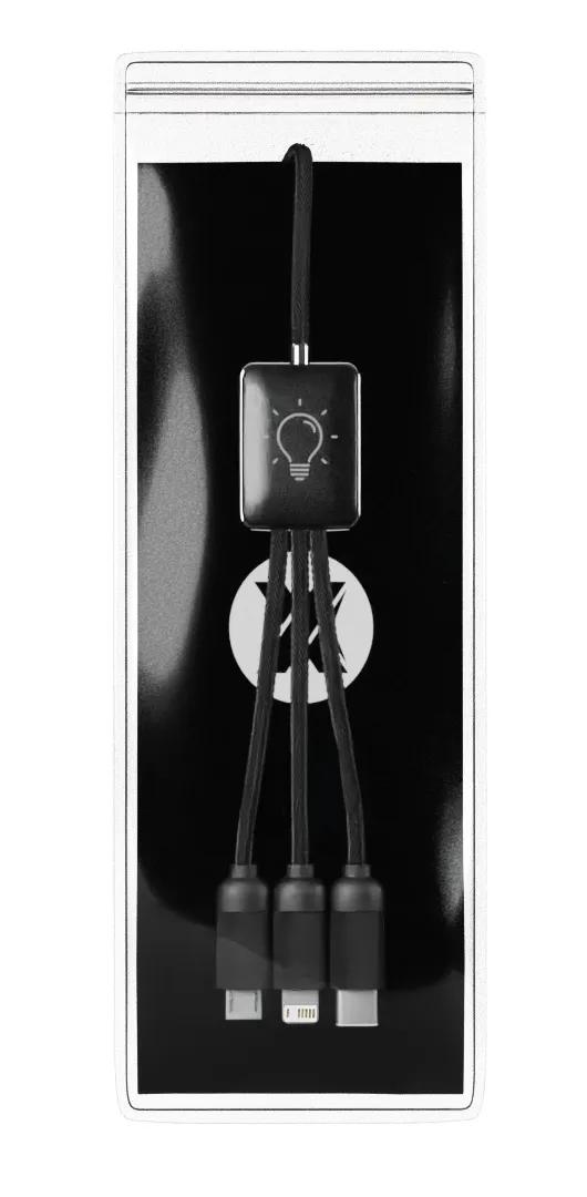 Eco Charging Cable 5-in-1 RPET Illuminated Logo 2A - 39 in - product view 6