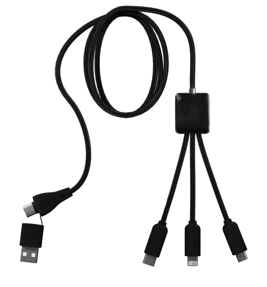 RPET Data Transfer Cable Dual Input 3-in-1 Compatible - 39 in - product view 2