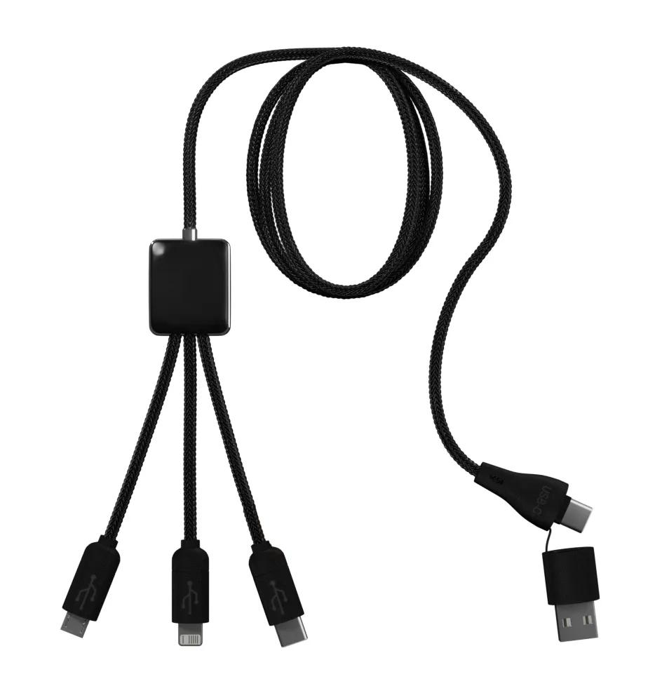 RPET Data Transfer Cable Dual Input 3-in-1 Compatible - 39 in - product view 3