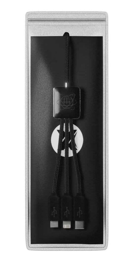 RPET Data Transfer Cable Dual Input 3-in-1 Compatible - 39 in - product view 7