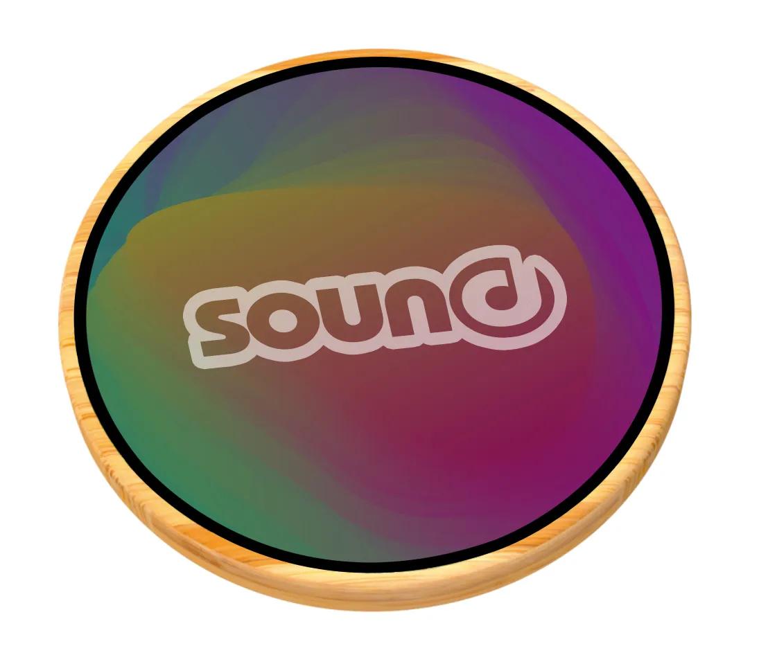 Bamboo Wireless Charger Full-Color 15W RPET Cable - 0.394 in - product view 8