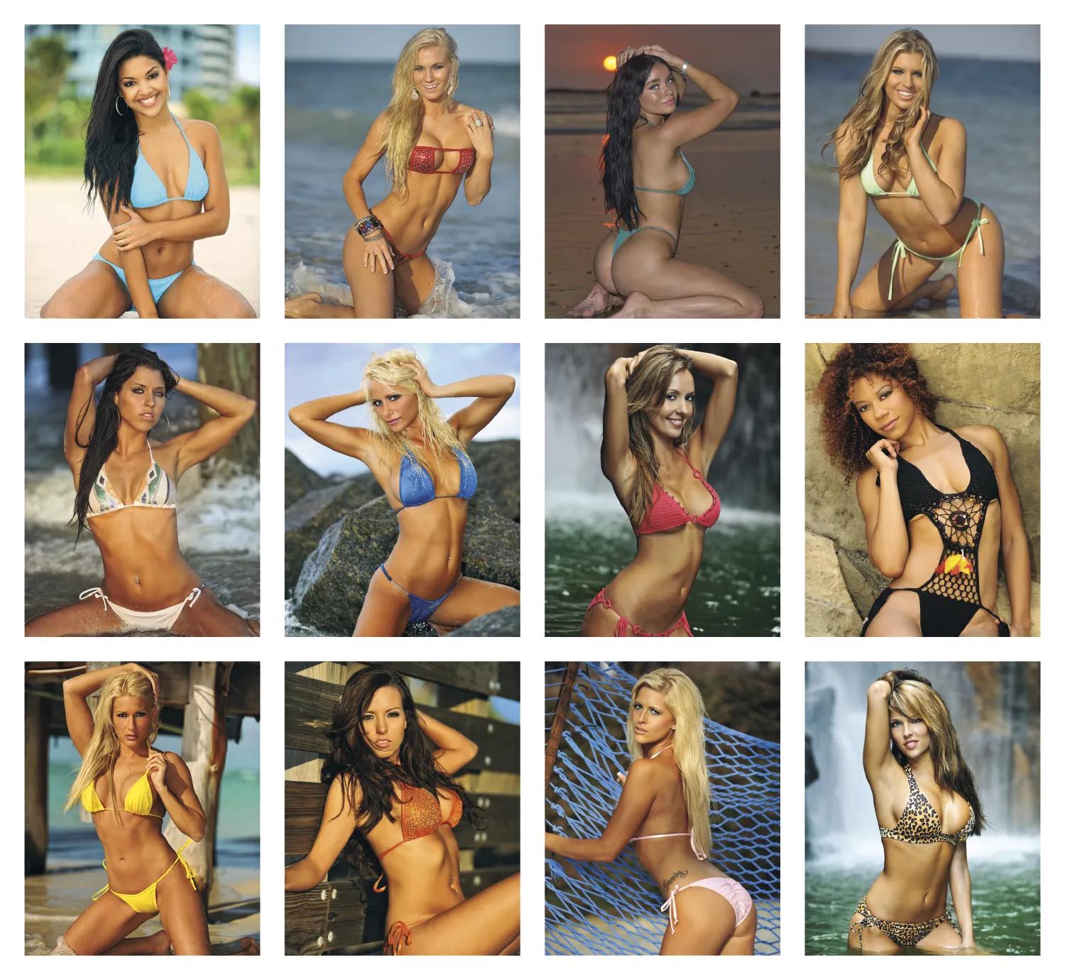 Swimsuits Wall Calendar FSC Paper - 19 x 9 in - product view 15