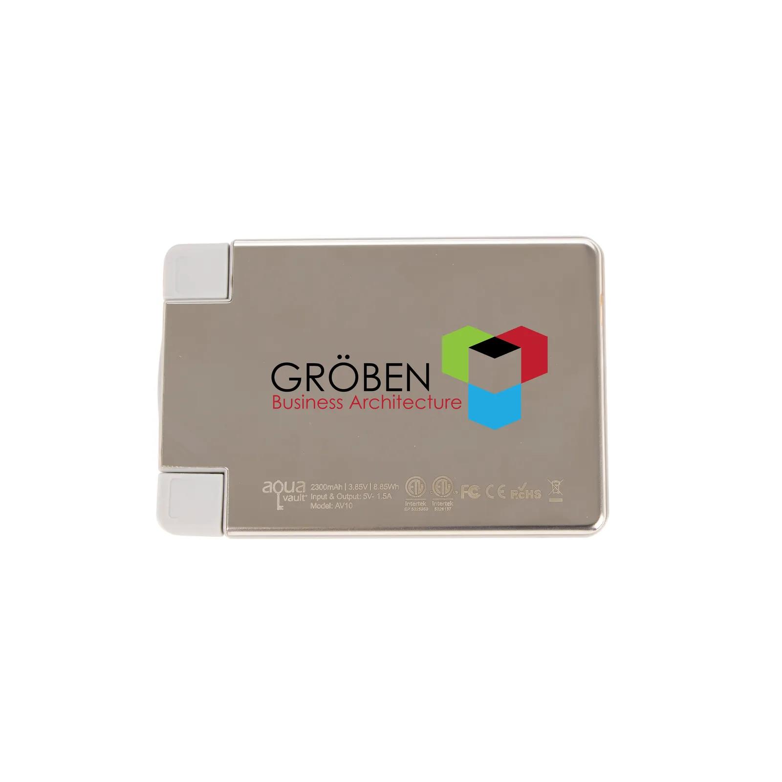 Credit Card Power Bank Stainless Steel - 2,300 mAh - product view 8