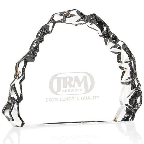 Crystal Award Carved Lead Crystal Paperweight - 5 x 6.5 in