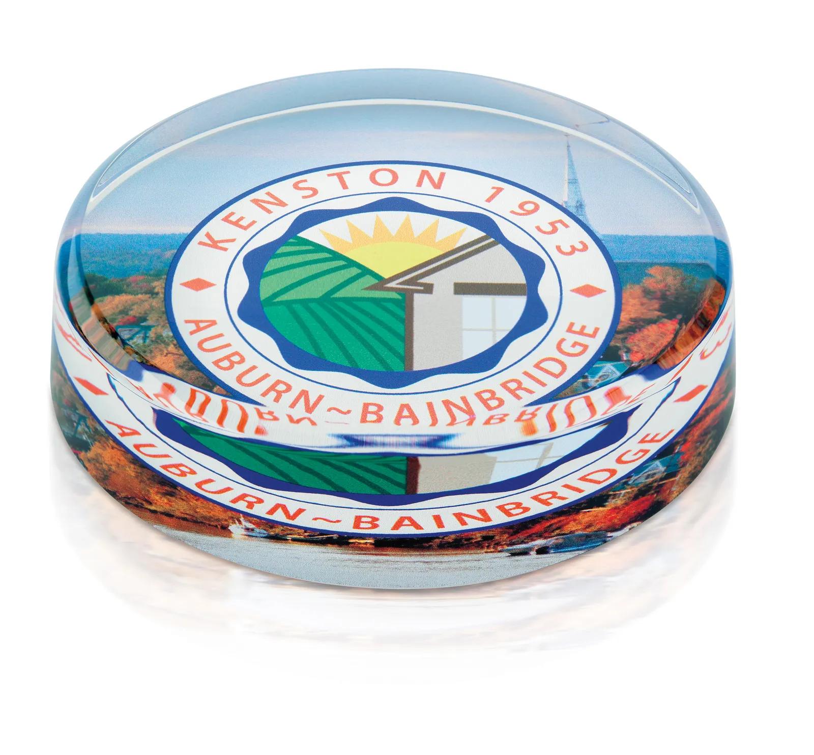 Optical Crystal Round Paperweight Desk Accessory - 0.75 in - product view 2