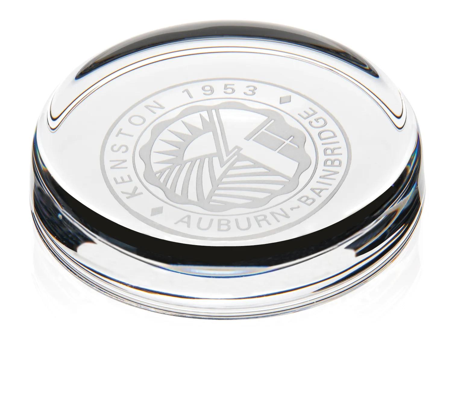 Optical Crystal Round Paperweight Desk Accessory - 0.75 in - product view 4