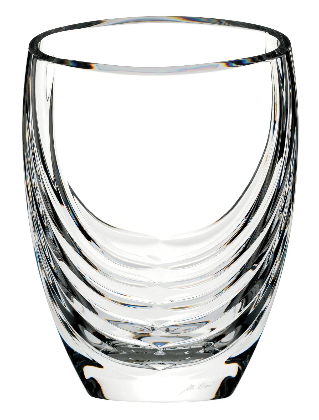Lead Crystal Siena Vase Award Designer Signed - 10.125 x 7 in - product view 2